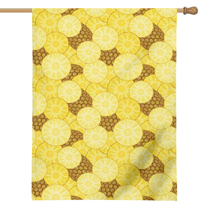 Pineapple Slices Pattern Print House Flag