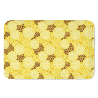 Pineapple Slices Pattern Print Indoor Door Mat