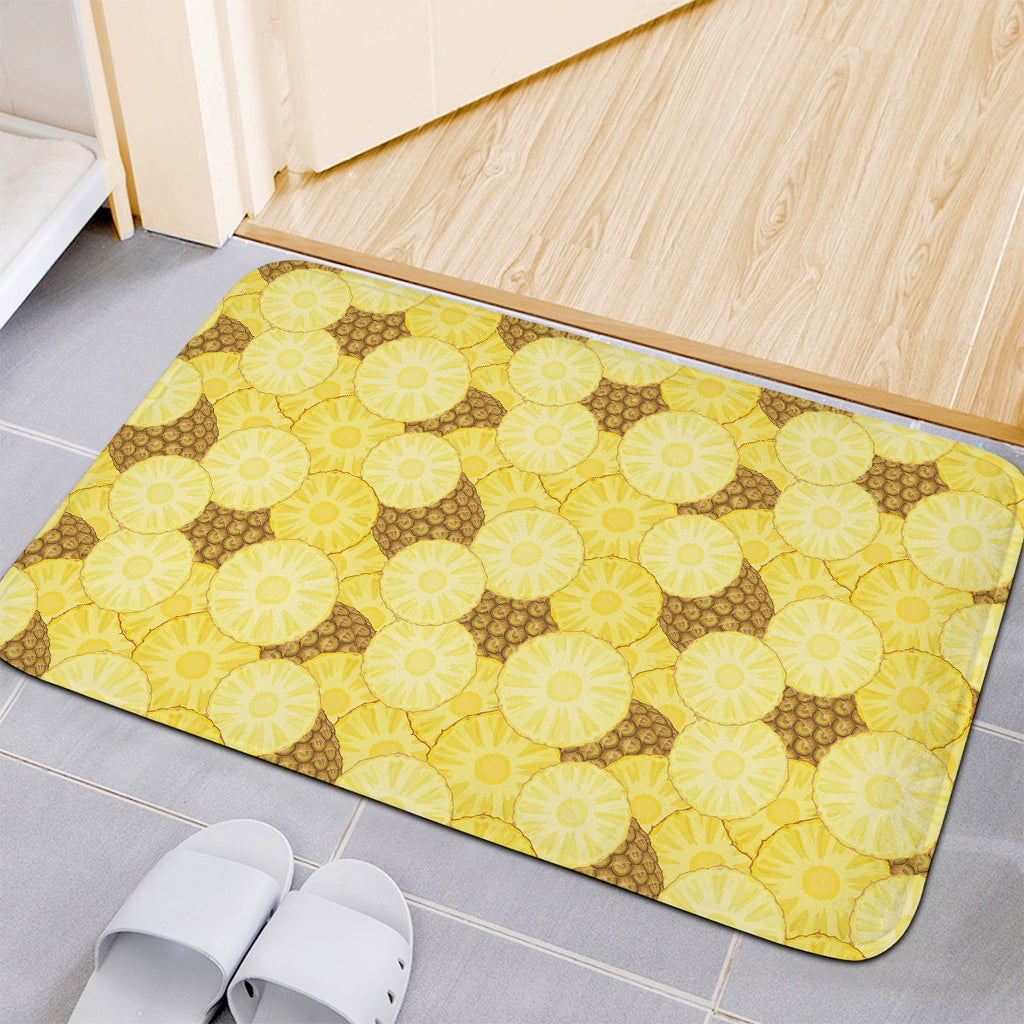 Pineapple Slices Pattern Print Indoor Door Mat