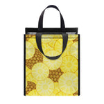 Pineapple Slices Pattern Print Insulated Lunch Tote