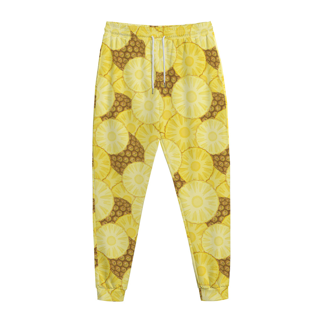 Pineapple Slices Pattern Print Jogger Pants