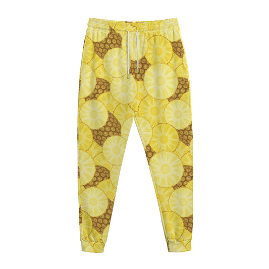 Pineapple Slices Pattern Print Jogger Pants