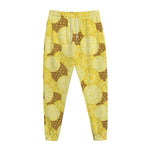 Pineapple Slices Pattern Print Jogger Pants