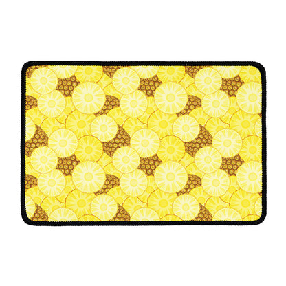 Pineapple Slices Pattern Print Kitchen Mat