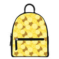 Pineapple Slices Pattern Print Leather Backpack
