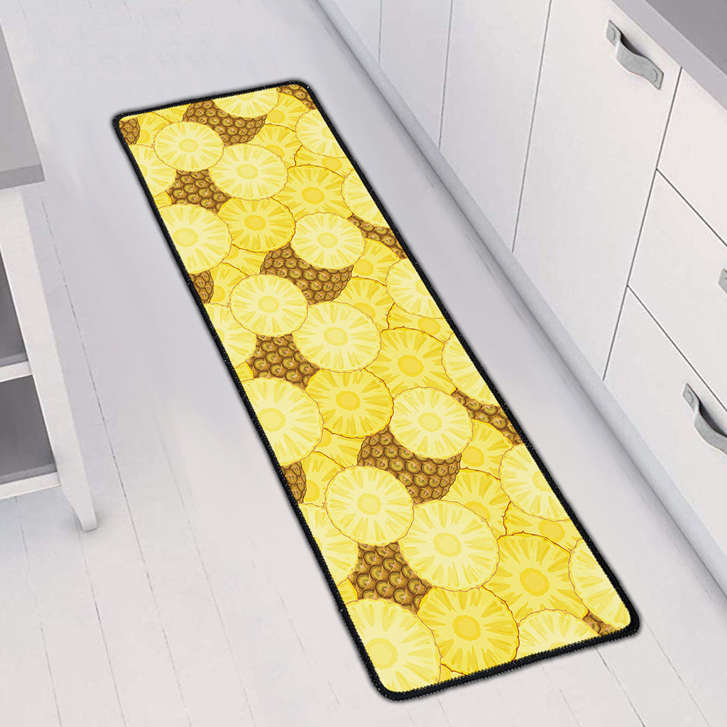 Pineapple Slices Pattern Print Long Kitchen Mat
