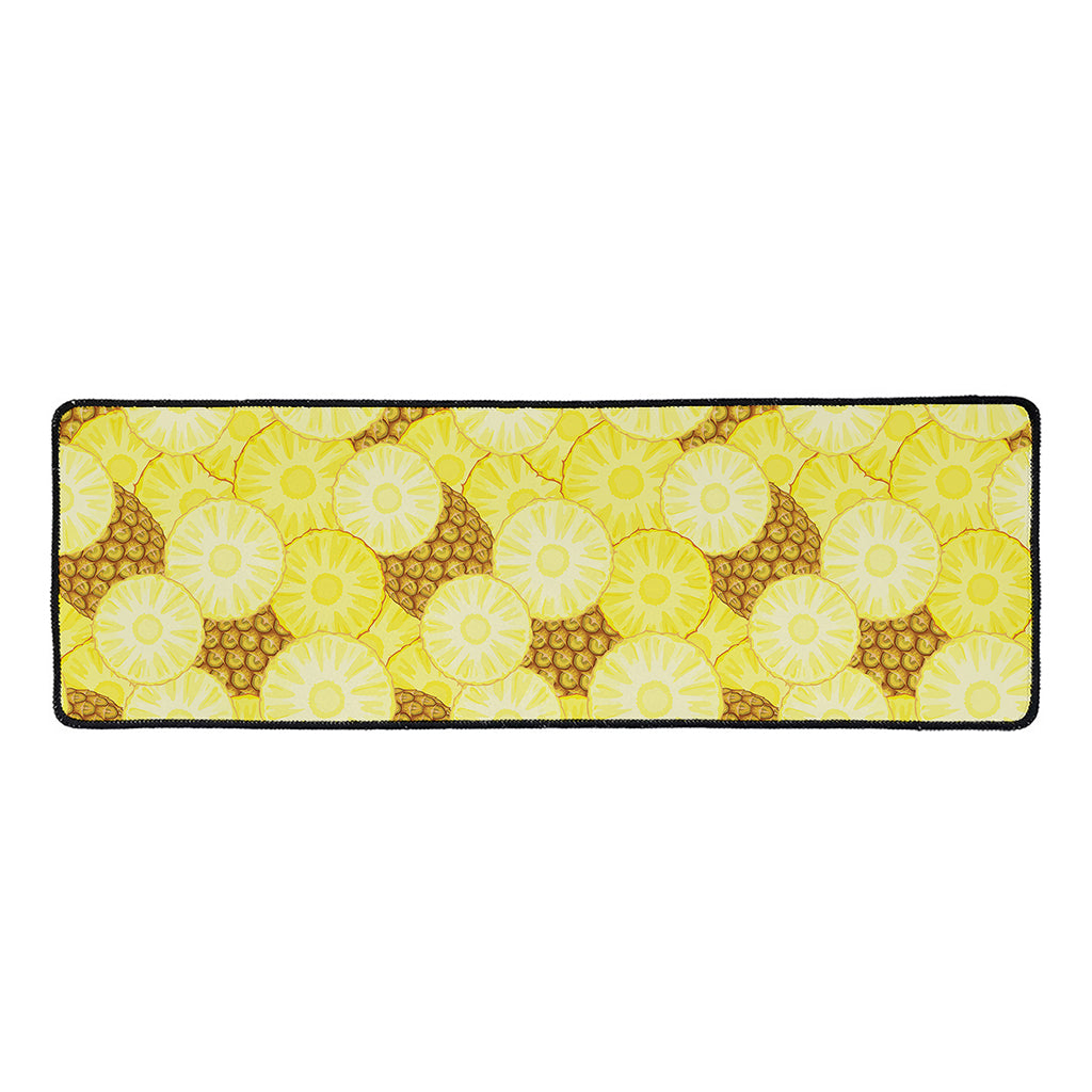 Pineapple Slices Pattern Print Long Kitchen Mat