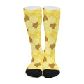Pineapple Slices Pattern Print Long Socks