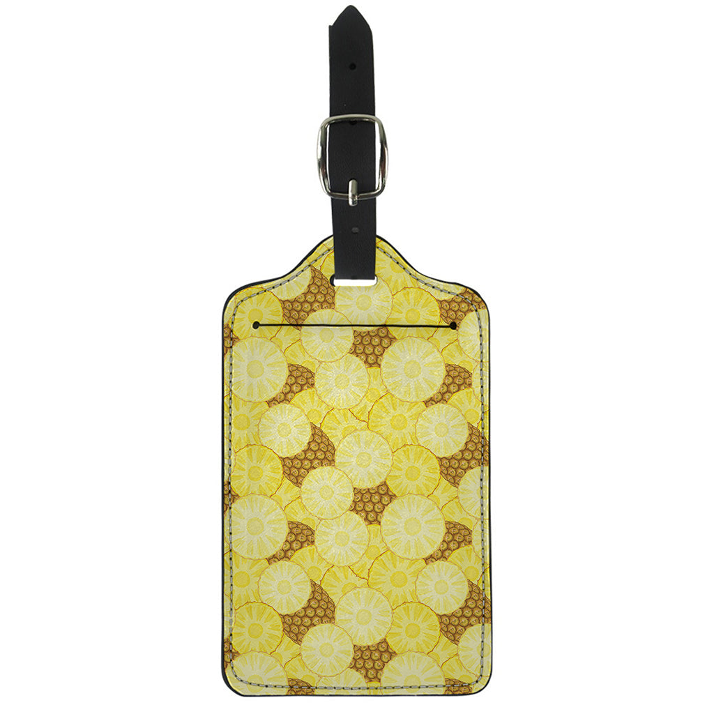 Pineapple Slices Pattern Print Luggage Tag