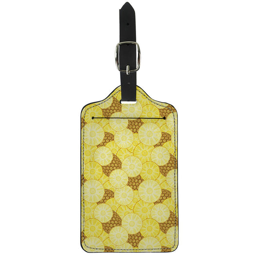 Pineapple Slices Pattern Print Luggage Tag