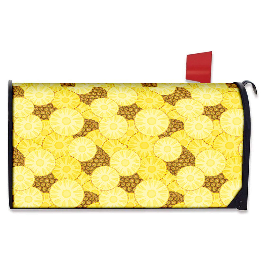 Pineapple Slices Pattern Print Mailbox Cover