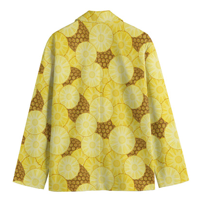 Pineapple Slices Pattern Print Men's Blazer