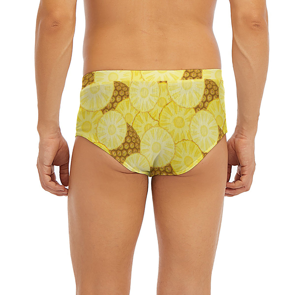 Pineapple Slices Pattern Print Men's Briefs