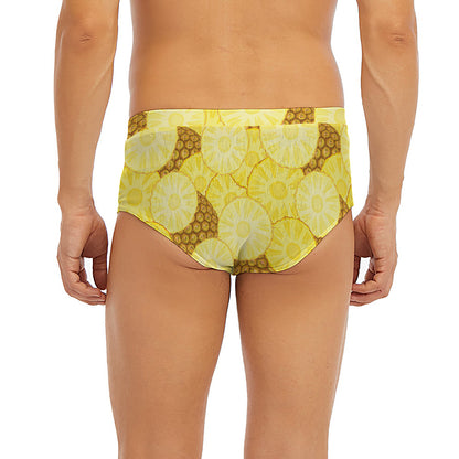 Pineapple Slices Pattern Print Men's Briefs