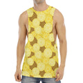 Pineapple Slices Pattern Print Men's Muscle Tank Top