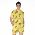 Pineapple Slices Pattern Print Men's Romper