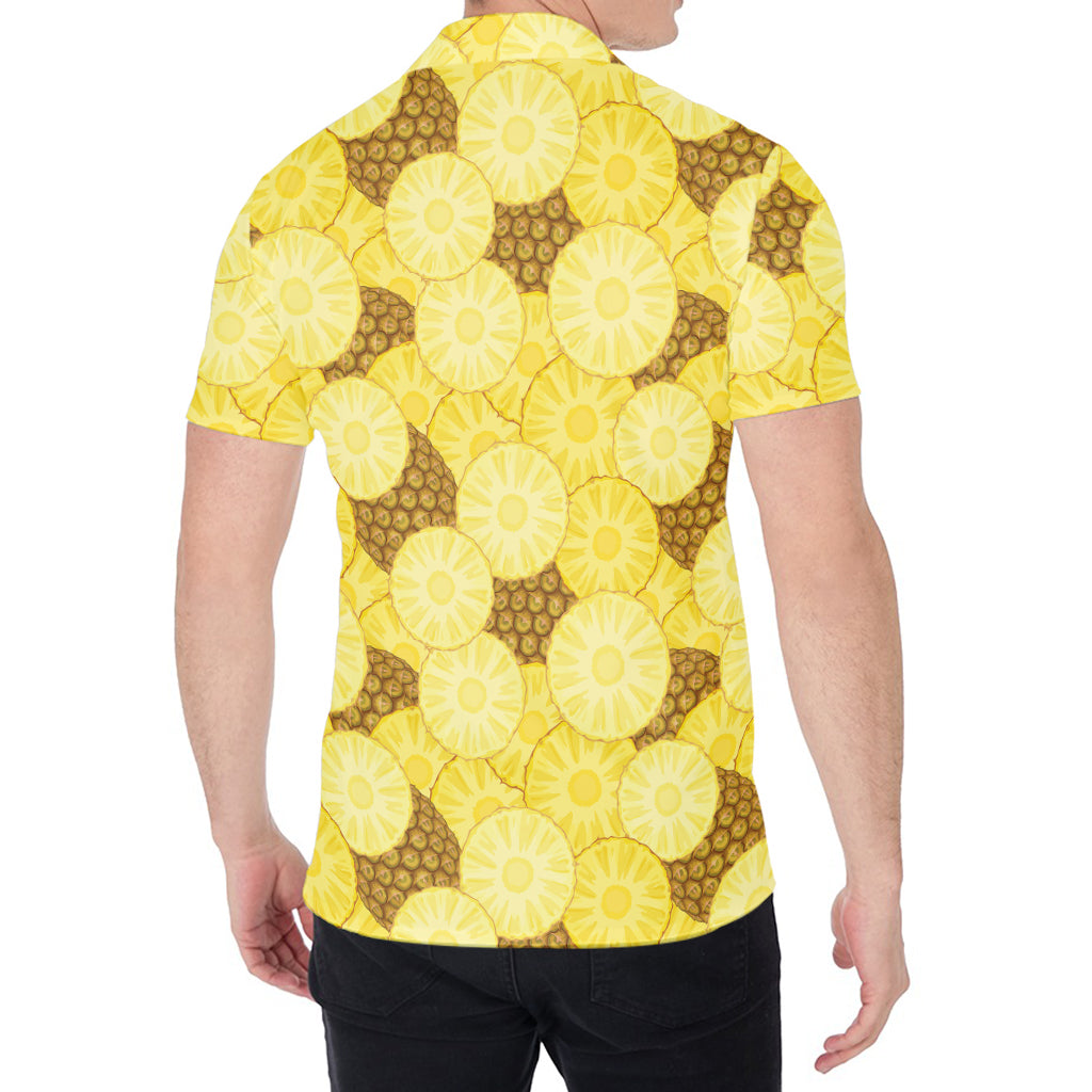 Pineapple Slices Pattern Print Men's Shirt