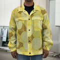 Pineapple Slices Pattern Print Men's Shirt Jacket