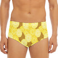 Pineapple Slices Pattern Print Men's Triangle Swim Briefs
