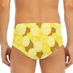 Pineapple Slices Pattern Print Men's Triangle Swim Briefs
