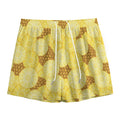 Pineapple Slices Pattern Print Mesh Shorts