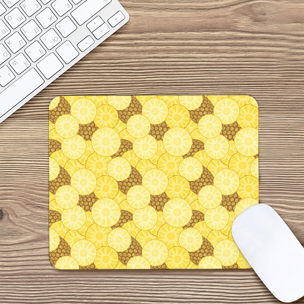 Pineapple Slices Pattern Print Mouse Pad