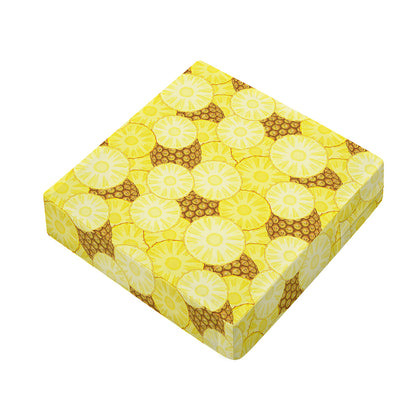 Pineapple Slices Pattern Print Outdoor Seat Cushion Cover