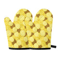 Pineapple Slices Pattern Print Oven Mitts