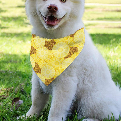 Pineapple Slices Pattern Print Over The Collar Dog Bandana