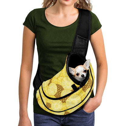 Pineapple Slices Pattern Print Pet Sling Carrier
