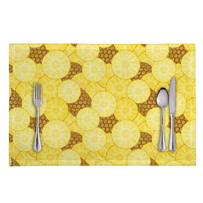 Pineapple Slices Pattern Print Placemat