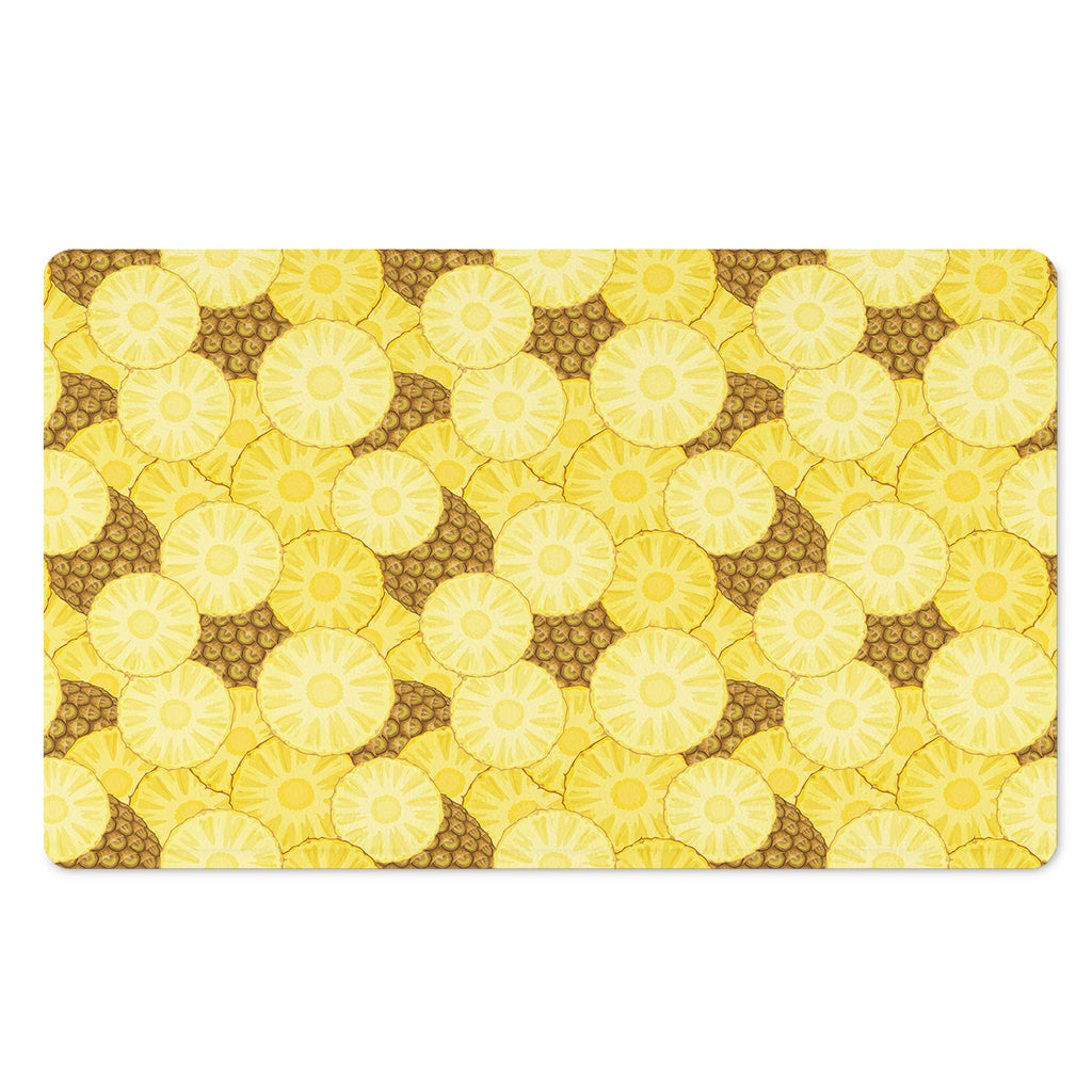 Pineapple Slices Pattern Print Polyester Doormat