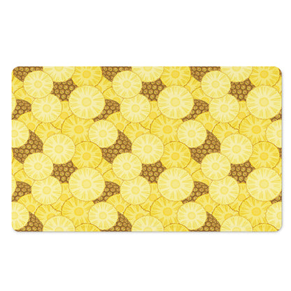 Pineapple Slices Pattern Print Polyester Doormat