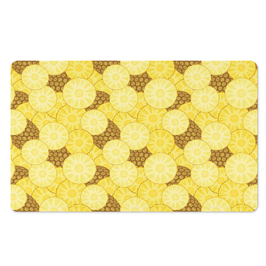 Pineapple Slices Pattern Print Polyester Doormat
