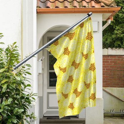 Pineapple Slices Pattern Print Polyester Flag