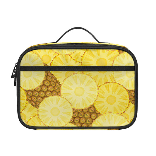 Pineapple Slices Pattern Print Portable Lunch Bag