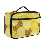 Pineapple Slices Pattern Print Portable Lunch Bag