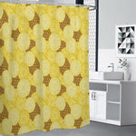 Pineapple Slices Pattern Print Premium Shower Curtain