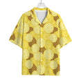 Pineapple Slices Pattern Print Rayon Hawaiian Shirt