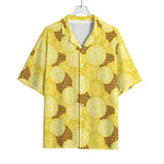 Pineapple Slices Pattern Print Rayon Hawaiian Shirt