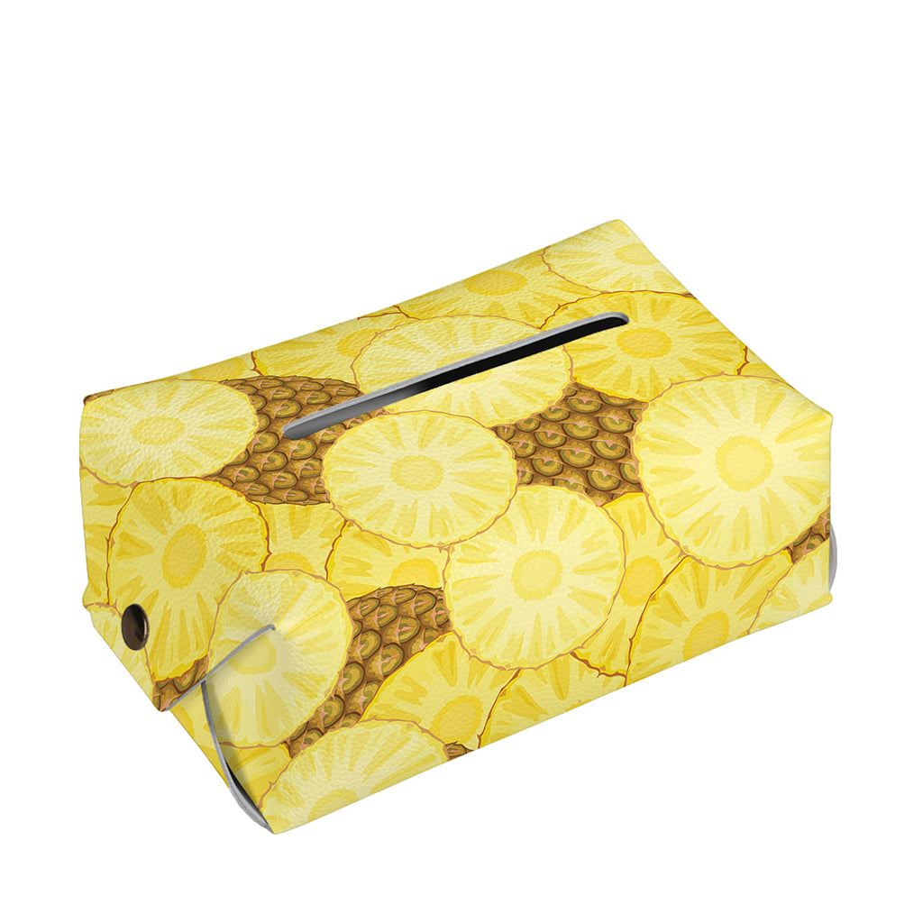 Pineapple Slices Pattern Print Rectangle Tissue Box Cover