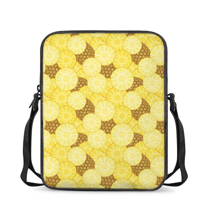 Pineapple Slices Pattern Print Rectangular Crossbody Bag