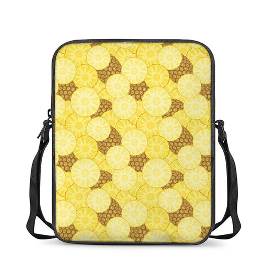 Pineapple Slices Pattern Print Rectangular Crossbody Bag