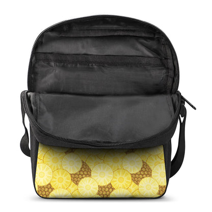 Pineapple Slices Pattern Print Rectangular Crossbody Bag