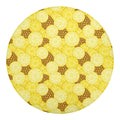 Pineapple Slices Pattern Print Round Blanket