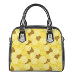 Pineapple Slices Pattern Print Shoulder Handbag