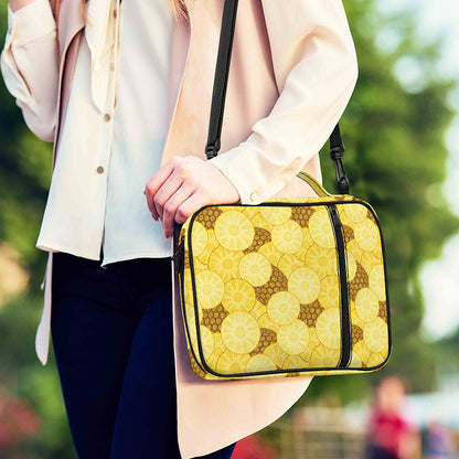 Pineapple Slices Pattern Print Shoulder Strap Bible Bag