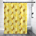 Pineapple Slices Pattern Print Shower Curtain
