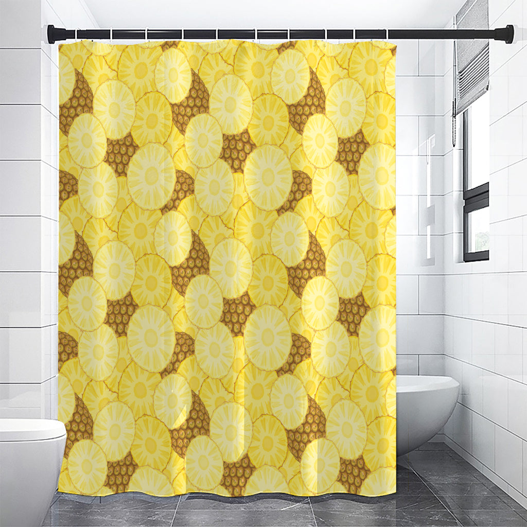 Pineapple Slices Pattern Print Shower Curtain
