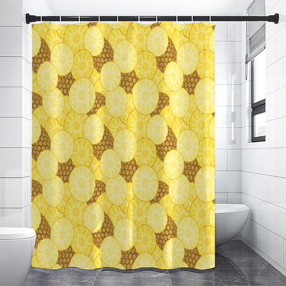 Pineapple Slices Pattern Print Shower Curtain